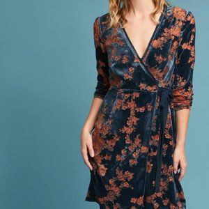 Eri + Ali Enya Velvet Burnout Wrap Dress